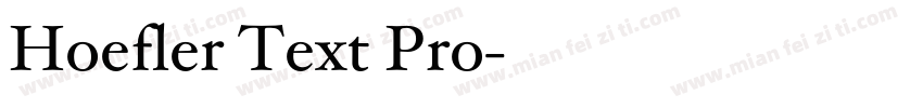 Hoefler Text Pro字体转换